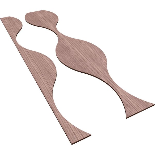 Ekena Millwork Ozark 47 in. H x 0.25 in. W Slatwall Panels in Walnut 9-Pack