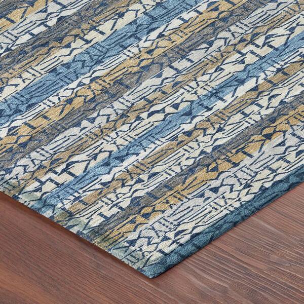 Chantille Machine Washable Indoor/Outdoor Abstract ACN2855 Blue 10 ft. x 14 ft. Area Rug