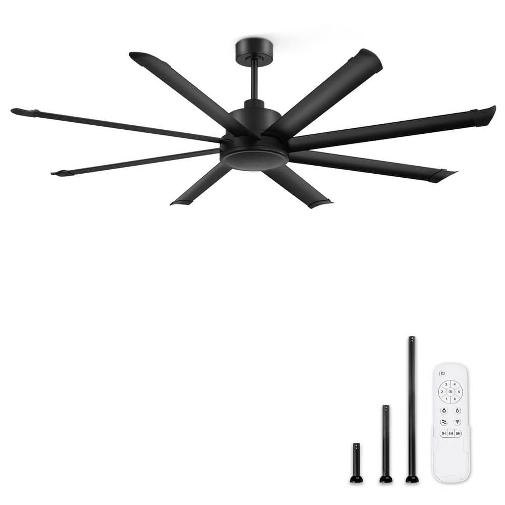 72 Inch Black Large Industrial Ceiling Fan without Light Quiet DC Motor, 6 Speeds for Garage/Shop/Living Room, 3CCT price history on PriceWatchPro