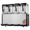 4 Tanks 12L Commercial Beverage Dispenser, Juice Tea Drink Machine, 510W Stainless Steel, 45°F-54°F Cooling