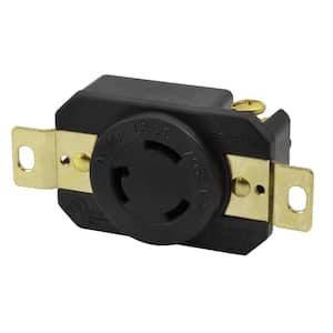 20-Amp 250-Volt NEMA L6-20R Flush Mounting Locking Industrial Grade Receptacle