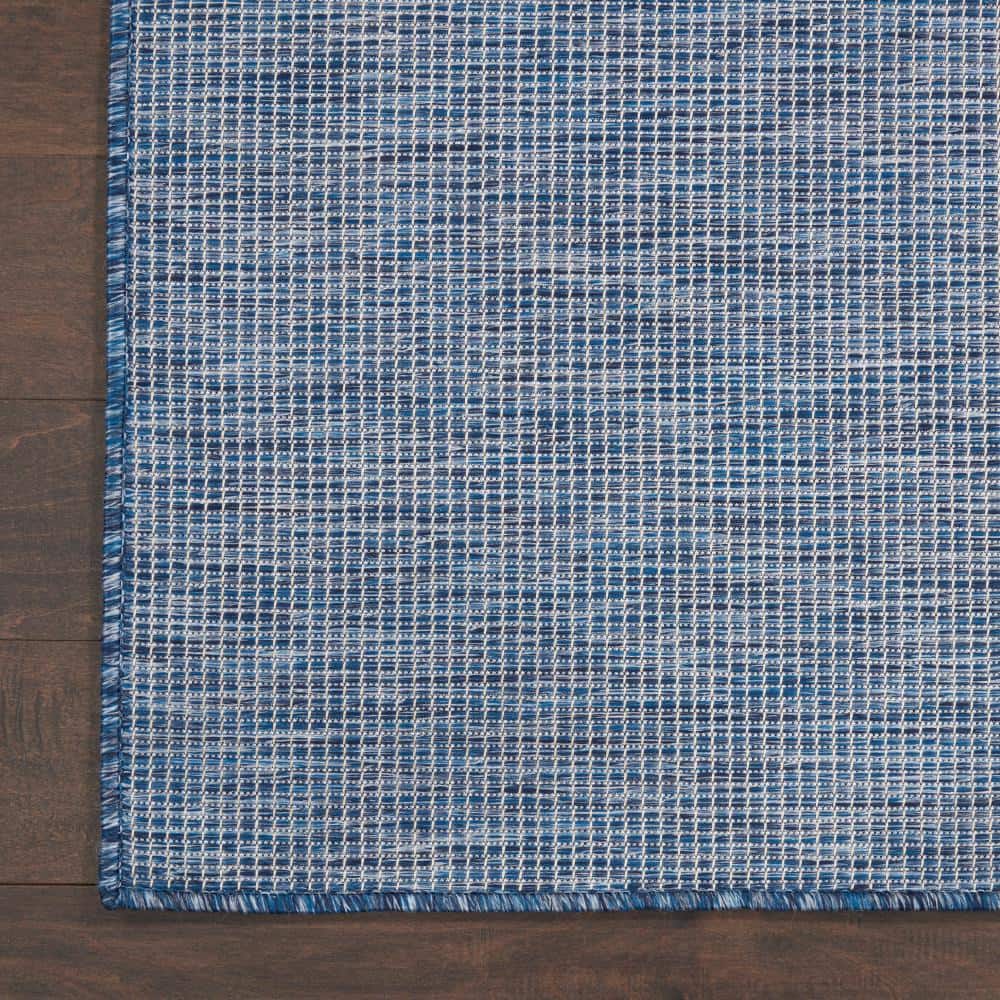Positano Navy Blue Synthetic 5' x 7' Flatweave Indoor/Outdoor Rug