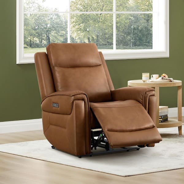Uriel Saddle Dual-Motor Modern Genuine Leather Zero-Gravity Recliner Chair with Power Headrest, USB and Type-C Charge