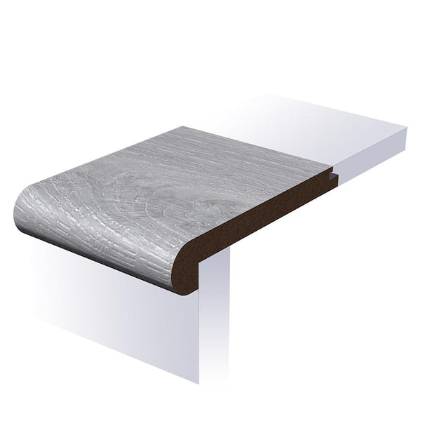 Noble Kalmar Flush Stair Nose 0.95 in. T x 4.47 in. W x 94 in. L Smooth Wood Look Laminate Moulding/Trim