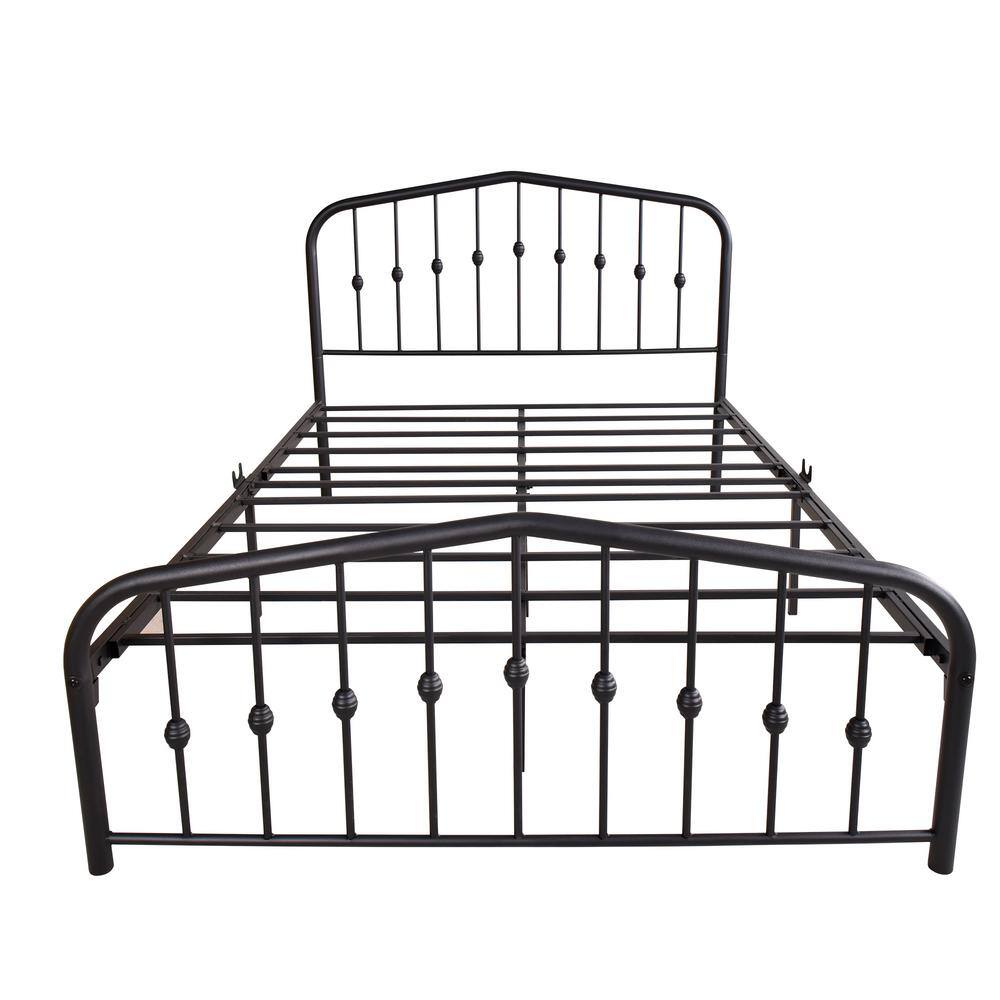GZMR Modern Full Size Black Metal Bed Frame with Headboards GZZHFUSTAND The Home Depot