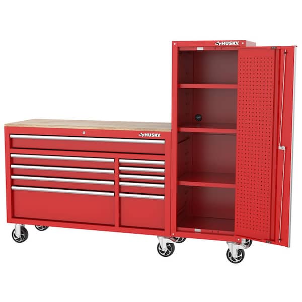 Husky Modular Tool Storage 72 in. W Standard Duty Red Mobile