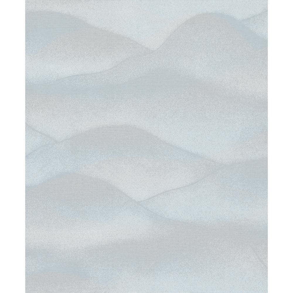 Hotel Collection Light Grey Rolling Hills Landscape Glitter Finish Non-Past