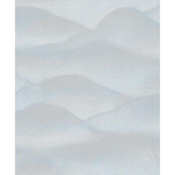 Unbranded Hotel Collection Light Grey Rolling Hills Landscape Glitter Finish Non-Pasted Non-Woven Wallpaper Sample
