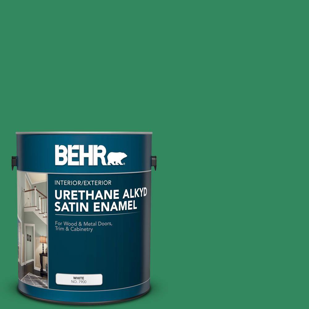 BEHR 1 gal. P4206 Exquisite Emerald Urethane Alkyd Satin Enamel
