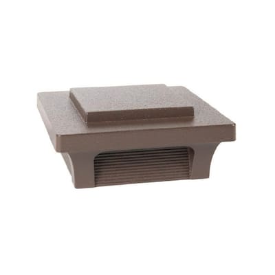 Deckorators Luna 2.5 in. x 2.5 in. Weathered Brown Low Voltage Post Cap