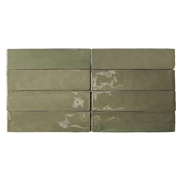 Ivy Hill Tile Catalina Kale 3 in. x .31 in. Ceramic Wall Tile Sample