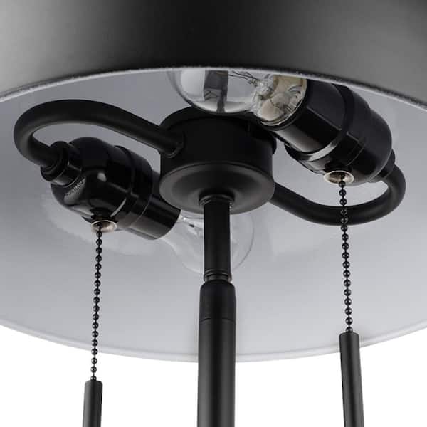 Neerduwen regen Definitie Globe Electric Luna 18 in. 2-Light Matte Black Clamp-Arm Desk Lamp with  Mushroom Shade 52883 - The Home Depot