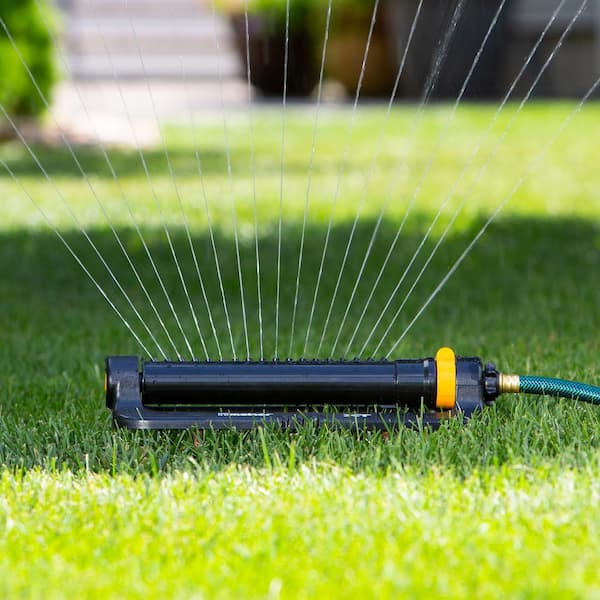 Black Melnor XT4100-IN XT Oscillating Lawn Sprinkler with Width and Range Control Waters up to 4,200 sq.ft