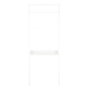 Pamella 27.6 in. 2-Shelf White Leaning Desk