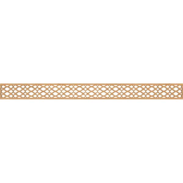 Ekena Millwork Somerset Fretwork 0.375 in. D x 46.375 in. W x 4 in. L Maple Wood Panel Moulding