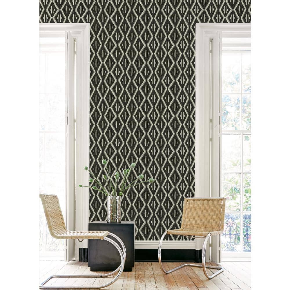 Noir Geometric Southwest Peel and Stick Wallpaper