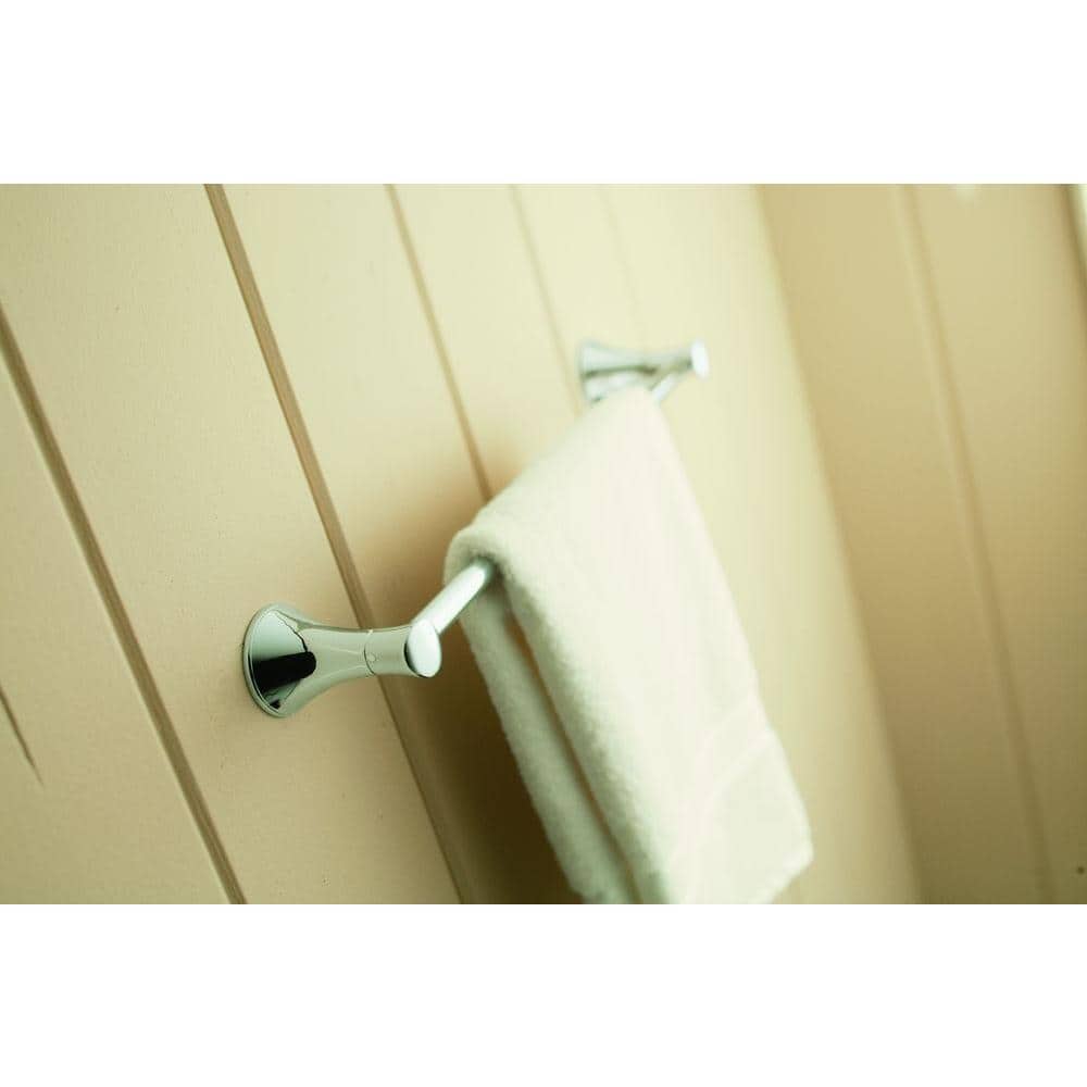 Polished Chrome 24-Inch Wall Mounted Towel Bar