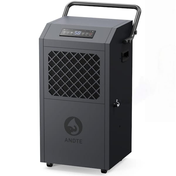 190 pt. 6500 sq. ft. Commercial Dehumidifier in. Gray with Built-in Pump, Automatic Drainage Heavy-Duty Design, Timer