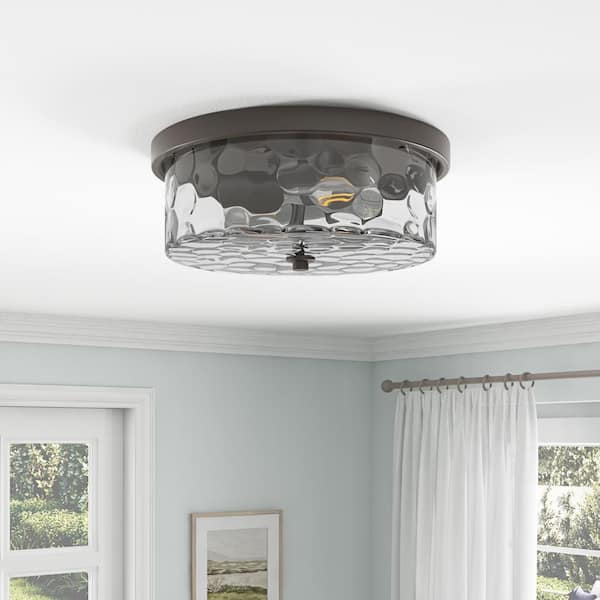 Flush mount oil rubbed deals bronze light fixture