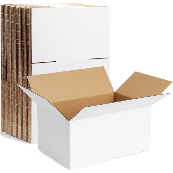 Unbranded 10x7x5 Inch White Corrugated Cardboard Mailer Boxes for Small Business Packaging 10 Pack