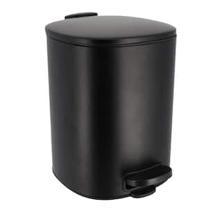 Mel Free Standing Metal Trash Can with Silent Soft Close Lid 5L - 1.3 Gal. Capacity Black