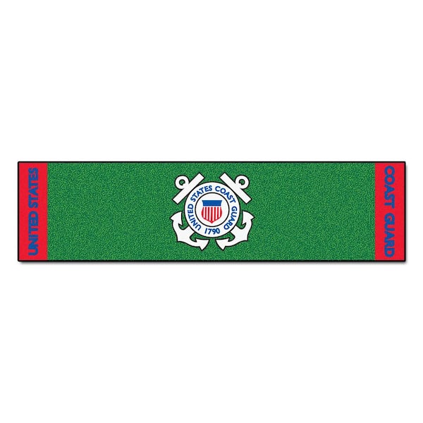 MIL - U.S. Coast Guard Green 1 ft. 6 in. x 6 ft. Indoor/Outdoor Golf Practice Putting Green