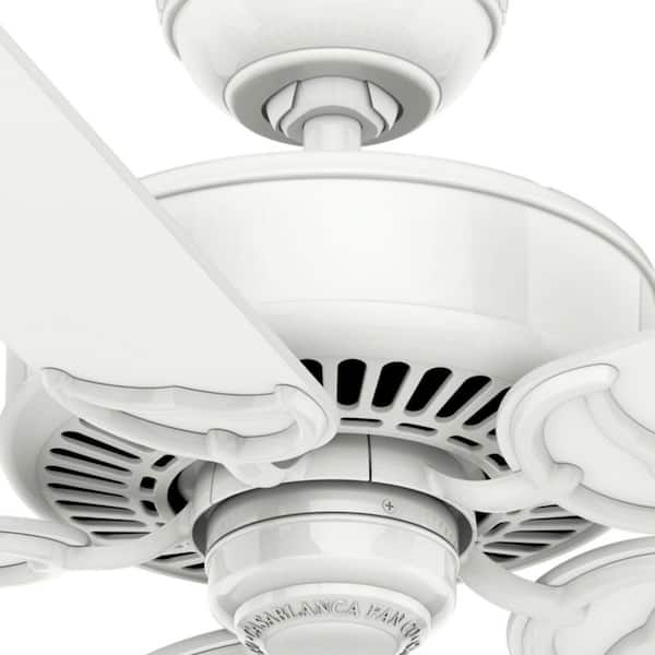 Casablanca - Panama DC 54 in. Indoor Snow White Ceiling Fan with Remote For Bedrooms