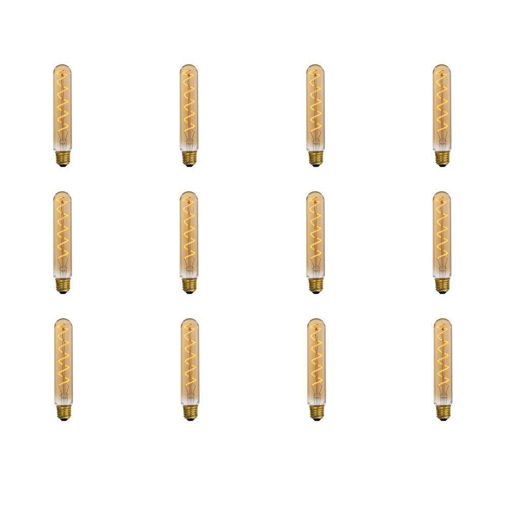 40W Equivalent T10L Dimmable LED Amber Glass Vintage Edison Large Light Bulb With Spiral Filament Warm White (12-Pack) price history on PriceWatchPro