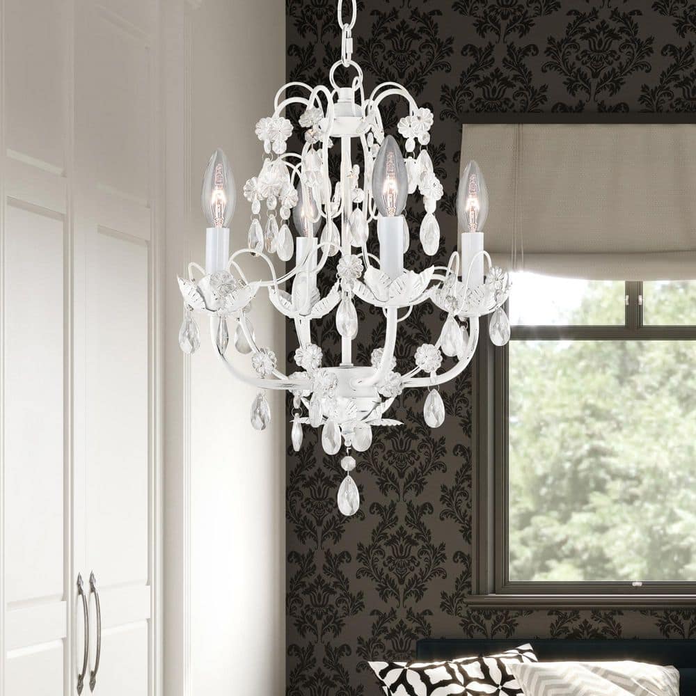 Belbrook 4-Light Antique White Chandelier price history on PriceWatchPro