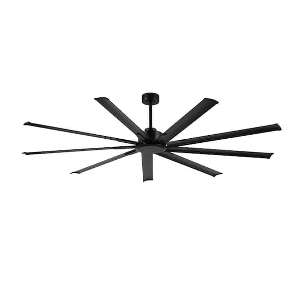 WINGBO 84 in. 9 Blades Indoor Ceiling Fan in Black with Remote