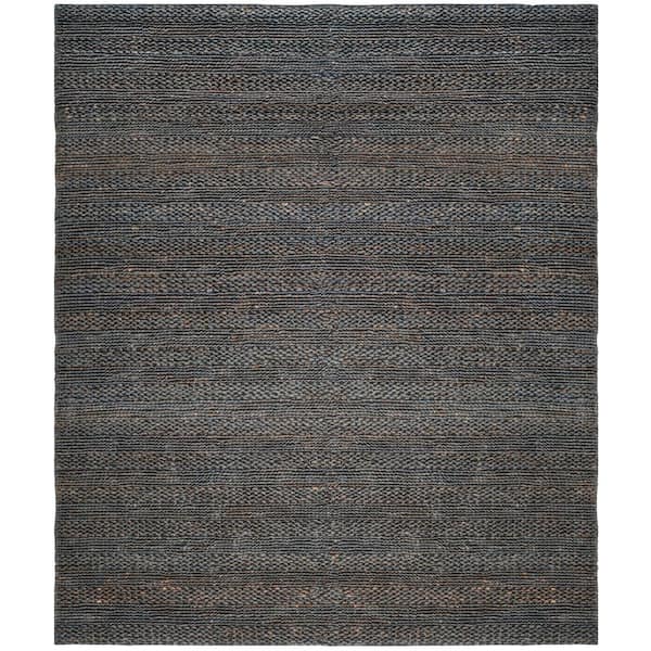 Natural Fiber 10 ft. x 14 ft. Gray Solid Color Area Rug