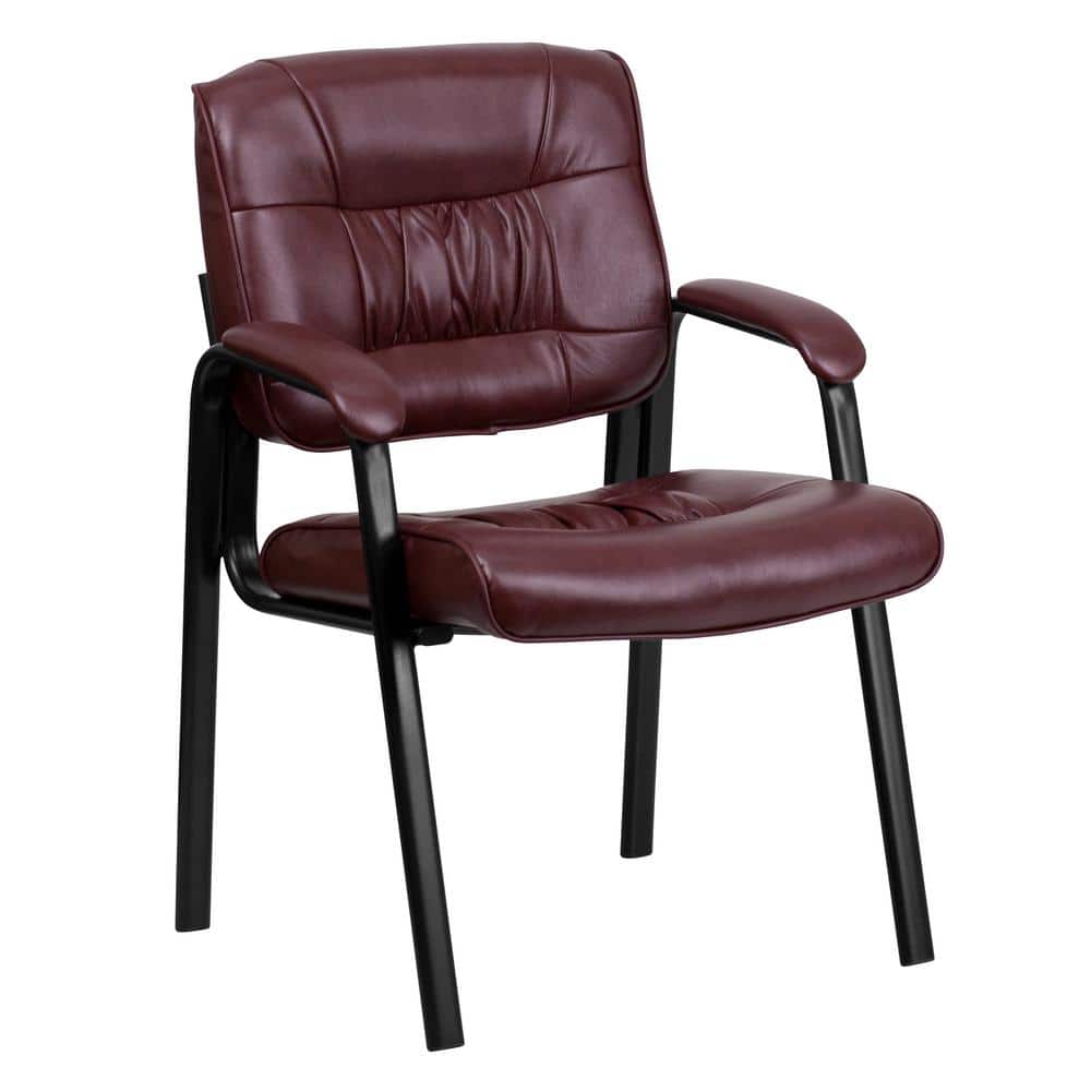 Burgundy LeatherSoft High Back Swivel Executive Chair with Metal Frame