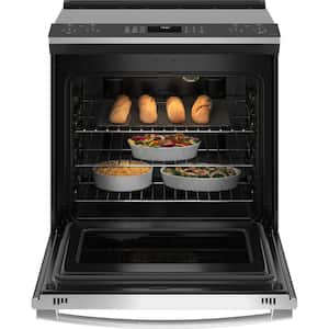 Profile 5.3 cu. ft. Smart Electric Range with Steam-Cleaning Convection Oven and Air Fry in Stainless Steel