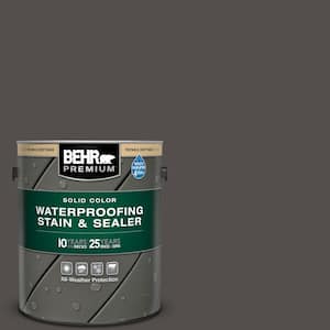 1 gal. #PPU24-02 Berry Brown Solid Color Waterproofing Exterior Wood Stain and Sealer