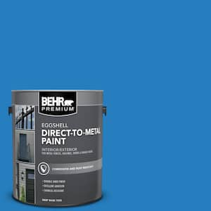 1 gal. #P510-6 Brilliant Blue Eggshell Direct to Metal Interior/Exterior Paint