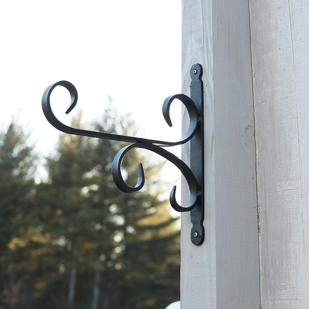 Black Wrought Iron All-Purpose Bracket, 13-inch