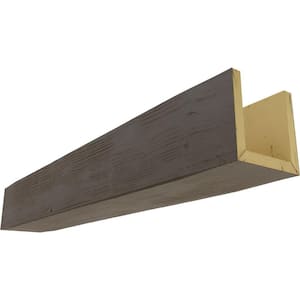 6 in. x 12 in. x 12 ft. 3-Sided (U-Beam) Sandblasted Natural Honey Dew Faux Wood Ceiling Beam