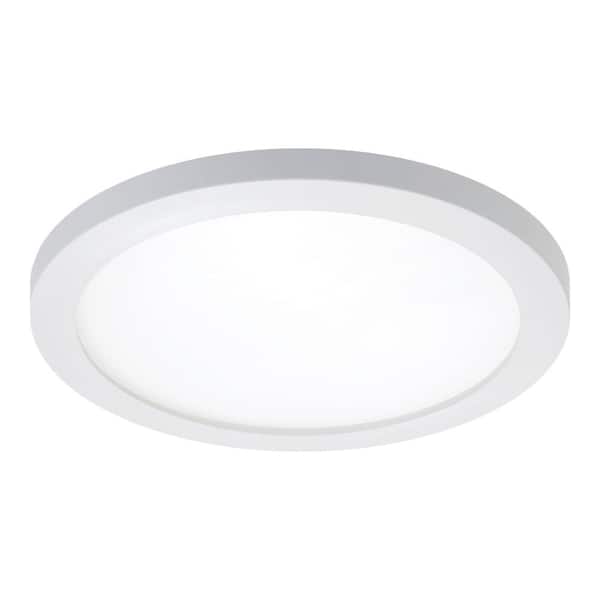 HALO SMD 5 in. and 6 in. 5000K Daylight White Integrated LED Recessed Round Surface Mount Ceiling Light Trim at 90 CRI