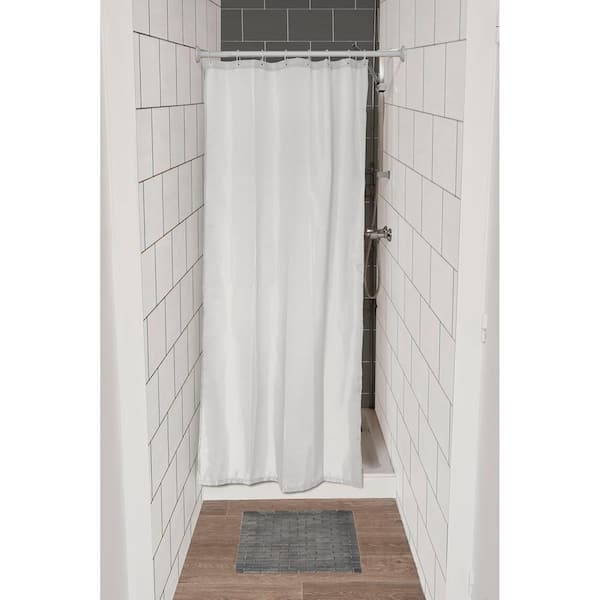 72 In L X 48 W Small Stall White, Small Width Shower Curtain Liner