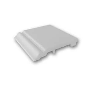 5/8 in. D x 4 in. W x 4 in. L Primed White High Impact Polystyrene Baseboard Moulding Sample Piece