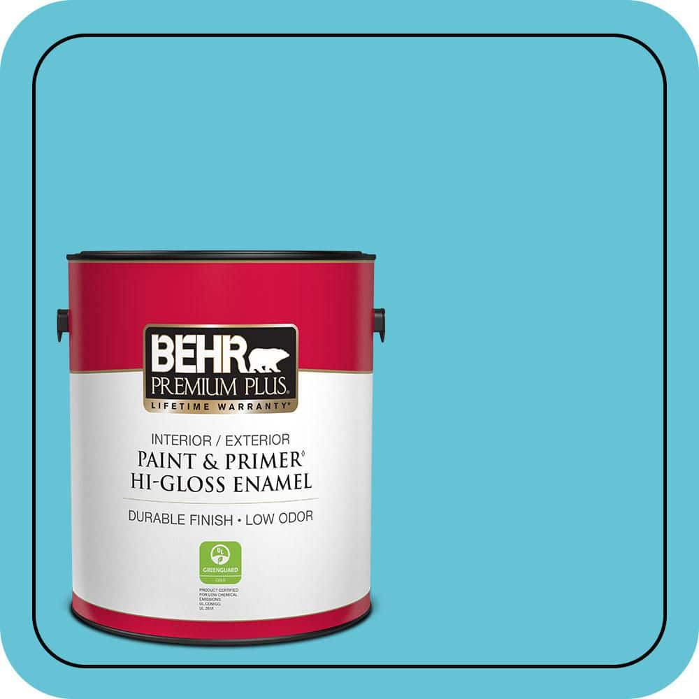 1 gal. #P480-4 Rushing Stream Hi-Gloss Enamel Interior/Exterior Paint & Primer price history on PriceWatchPro