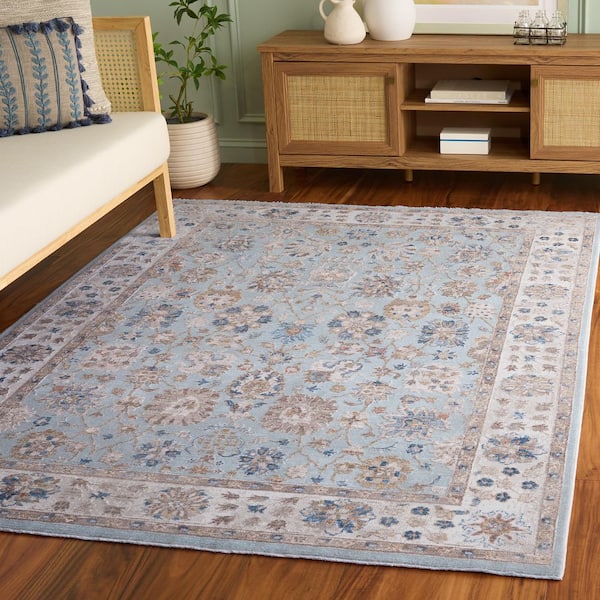 Ellwood 8 ft. x 10 ft. Light Blue/Beige Oriental Area Rug