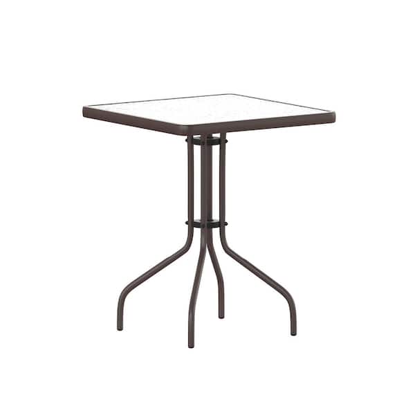 Carnegy Avenue Brown Square Steel Outdoor Side Table