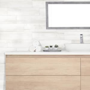 Chic Wood Creme Matte 6 in. x 24 in. Porcelain Floor and Wall Tile Sample (0.93 sq. ft./Piece)