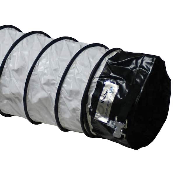 Rubber-Cal Air Ventilator White 12 in. D x 25 ft.Coil Flexible Ducting White