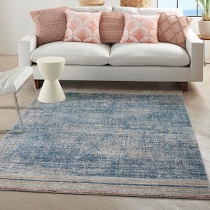 Concerto Blue 5 ft. x 7 ft. Abstract Contemporary Area Rug