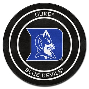 Duke Black 2 ft. Round Hockey Puck Accent Rug