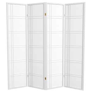 6 ft. White 4-Panel Room Divider