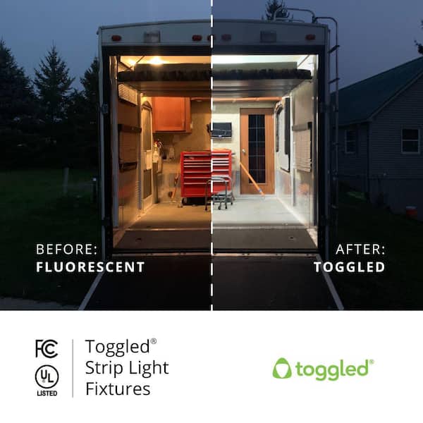 toggled 4 ft. 2-Light, 32-Watt, LED White Strip T8/T12 6500K (LED
