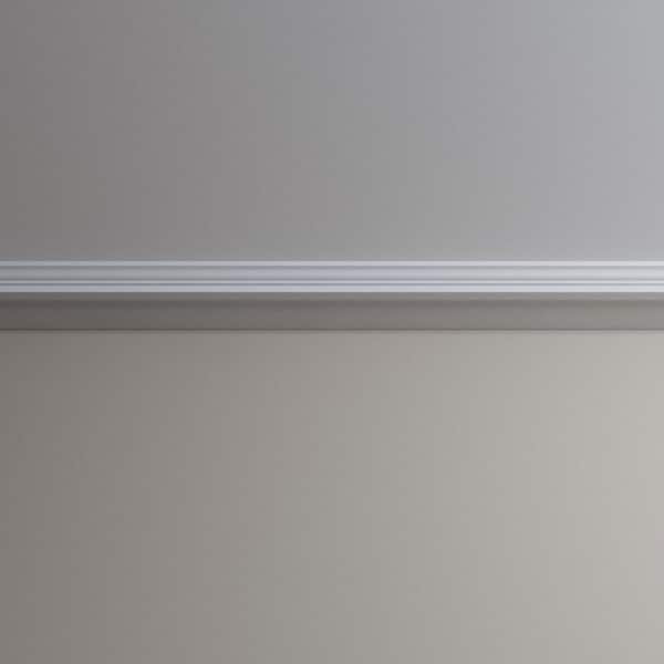 Ekena Millwork Alora 6.125 in. D x 6.125 in. W x 96 in. L Polyurethane Crown Moulding